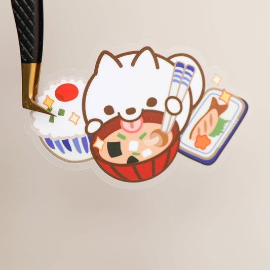 Vinyl Sticker (Transparent) Savory Breakfast - Miso Soup
