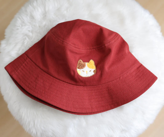 Red Calico Bucket Hat