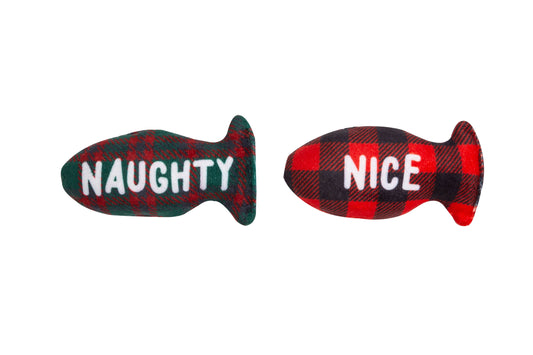 Holiday Naughty & Nice Cat Toys, Set of 2