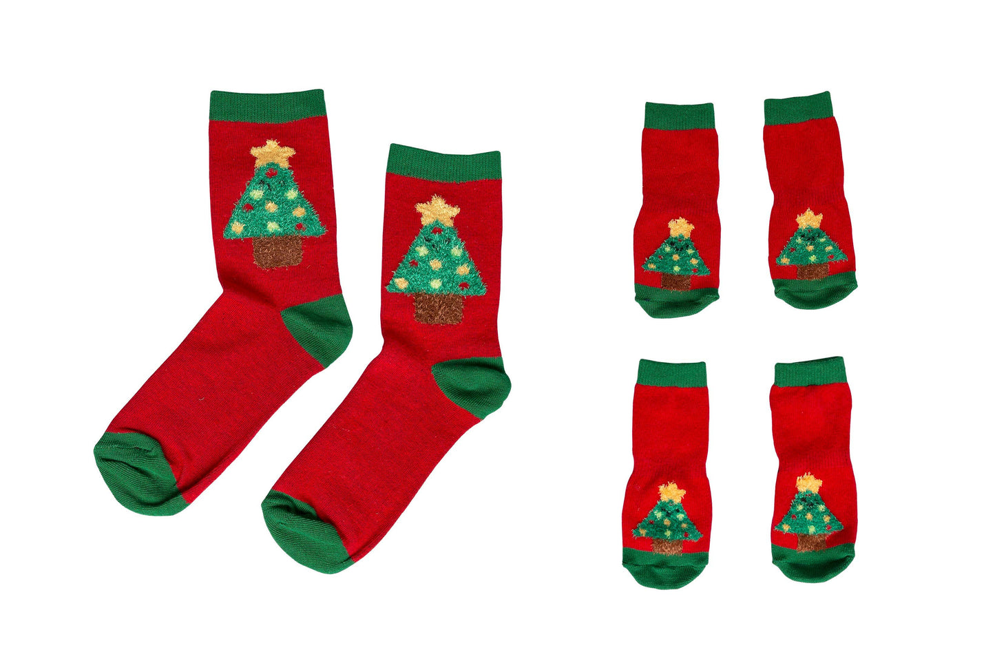 Human and Dog Matching Christmas Sock Set, Christmas Tree